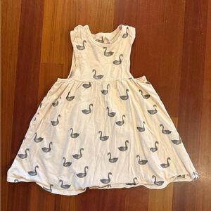 Rylee + Cru Cream Dress with Swan Design